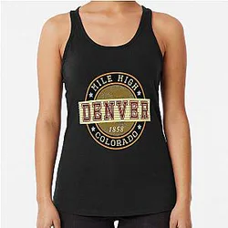 Art Denver Broncos Racerback Tank Top