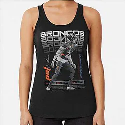 Art Denver Broncos Racerback Tank Top