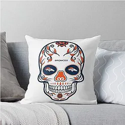 Denver Broncos football throw pillow