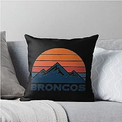 Art Denver Broncos Throw Pillow