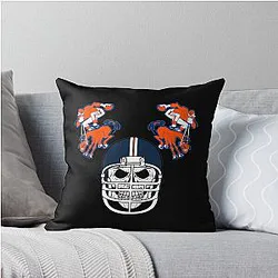 Art Denver Broncos Throw Pillow