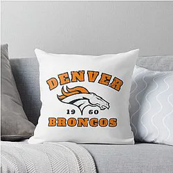 Denver Broncos Throw Pillow