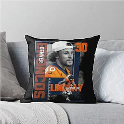 Art Denver Broncos Throw Pillow