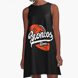 Art Denver Broncos A Line Dress