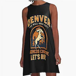 Art Denver Broncos A-Line Dress