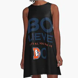 Art Denver Broncos A Line Dress