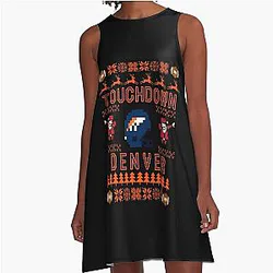 Art Denver Broncos A Line Dress
