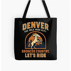 Art Denver Broncos All Over Print Tote Bag