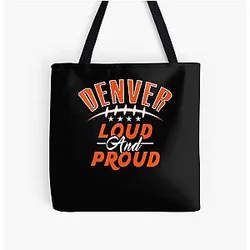 Art Denver Broncos Tote Bag