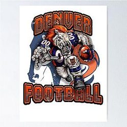 Denver Broncos Football Poster