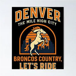 Art Denver Broncos Poster