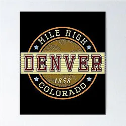 Art Denver Broncos Poster