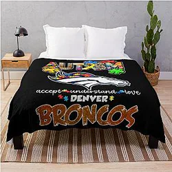 Art Denver Broncos Throw Blanket