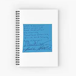 Grey's Post It Meredith Derek marriage Spiral Notebook