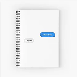 I miss you Meredith and Derek Spiral Notebook