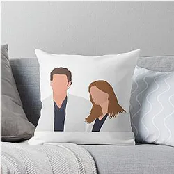 Meredith and Derek Throw Pillow