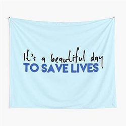 It's a beautiful day to save lives Tapestry