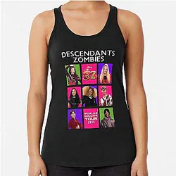 Descendants Zombies Worlds Collide Tour 2025 Racerback Tank Top