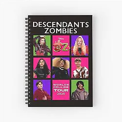Descendants Zombies Worlds Collide Tour 2025 Spiral Notebook