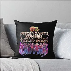 Descendants Zombies Worlds Tour 2025 Throw Pillow