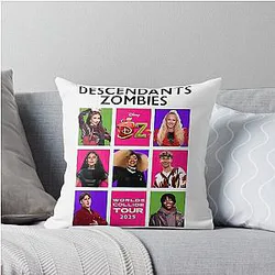 Descendants Zombies Worlds Collide Tour 2025 Throw Pillow