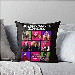 Descendants Zombies World Collide Tour Throw Pillow