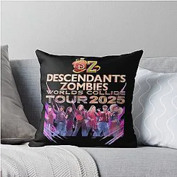 Descendants Zombies World Collide Tour 2025 Throw Pillow