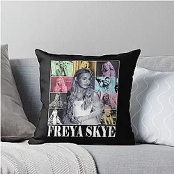 Vintage Freya Skye Descendants Zombies Worlds Collide Tour The Rise of Red Concert Freya Skye Music Tour Throw Pillow