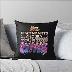 Descendants Zombies Worlds Tour 2025 Throw Pillow
