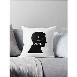 Detroit Become Human - Connor - I Am Alive - Black Throw Pillow