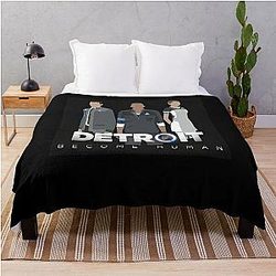 Vintage Retro Detroit Become Human Cute Gifts Throw Blanket
