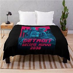 Gift Idea Detroit Become Human 2038 Cool Gifts Throw Blanket