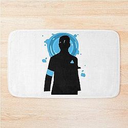 Mens My Favorite Connor Detroit Become Human Silhouette Gifts For Movie Fan Bath Mat