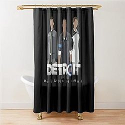 Vintage Retro Detroit Become Human Cute Gifts Shower Curtain