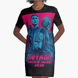 Detroit Become Human 2038 Graphic T-Shirt Dress