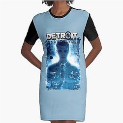 Gifts Idea Detroit Become Human Cute Gift   Graphic T-Shirt Dress