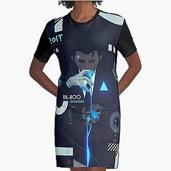 Connor Cover - Detroit Become Human Graphic T-Shirt Dress