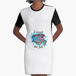 I saved the fish Detroit become human Graphic T-Shirt Dress