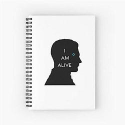 Detroit Become Human - Connor - I Am Alive - Black Spiral Notebook
