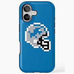 Detroit Lions 8-bit Football Helmet iPhone Tough Case