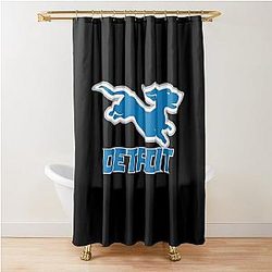 Detroit Lions Dachshund Shower Curtain