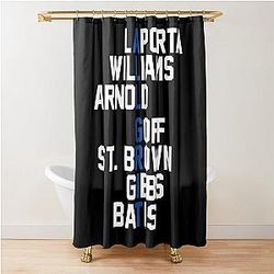 Detroit Lions LaPorta St. Brown Williams Bates Goff Shower Curtain