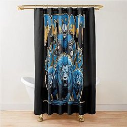 Detroit Lions Beanie & Shades Shower Curtain