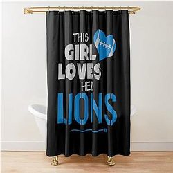 Football Shower Curtain Detroit Lions