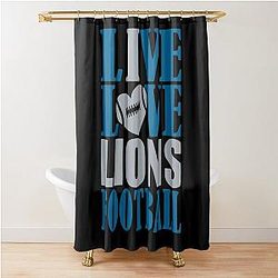 Football Detriot Lions Shower Curtain