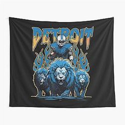 Detroit Lions Beanie Shades Combo Tapestry