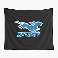 Detroit Lions Dachshund Tapestry