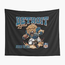 Detroit Lions Football Tapestry