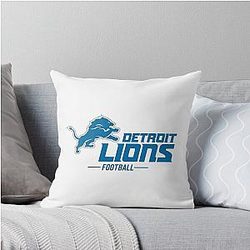 Football Detroit Lions Throw Pillow