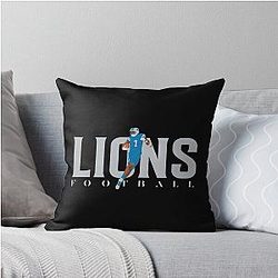 Football Throw Pillow for Detroit Lions